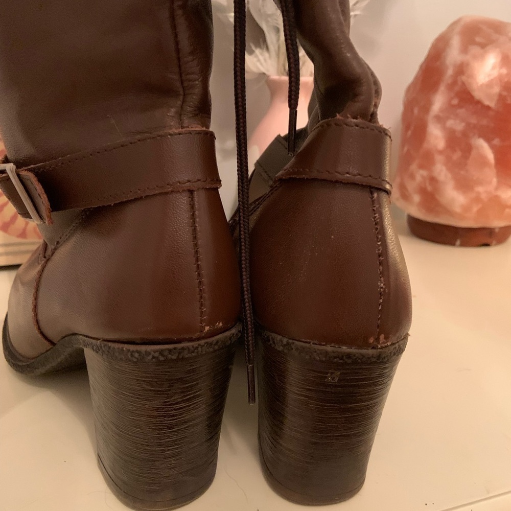 Martino tan leather lace boots size 8 - Picture 11 of 12